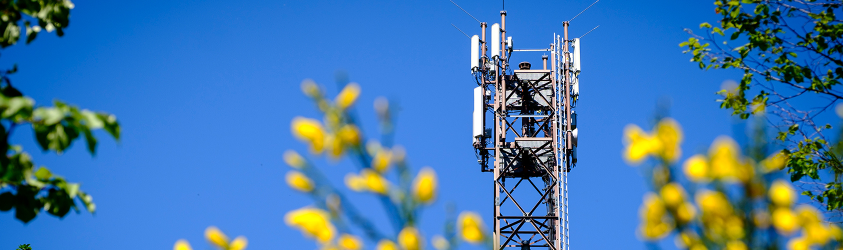 Stahlgittermast versorgt ländliche Region mit Mobilfunk